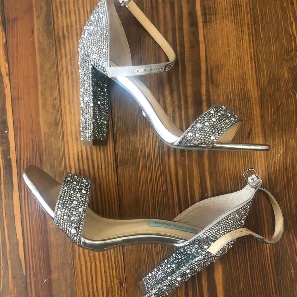 Metallic studded Betsey Johnson heels